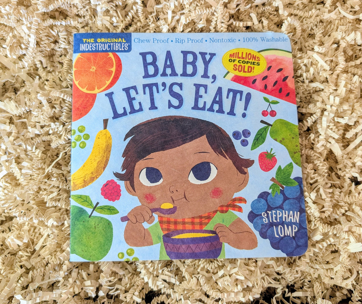 Food - Baby Book Gift Box | Stir Crack Whisk Bake & Eating the Alphabet Book Bundle with Veggie Teether Toy