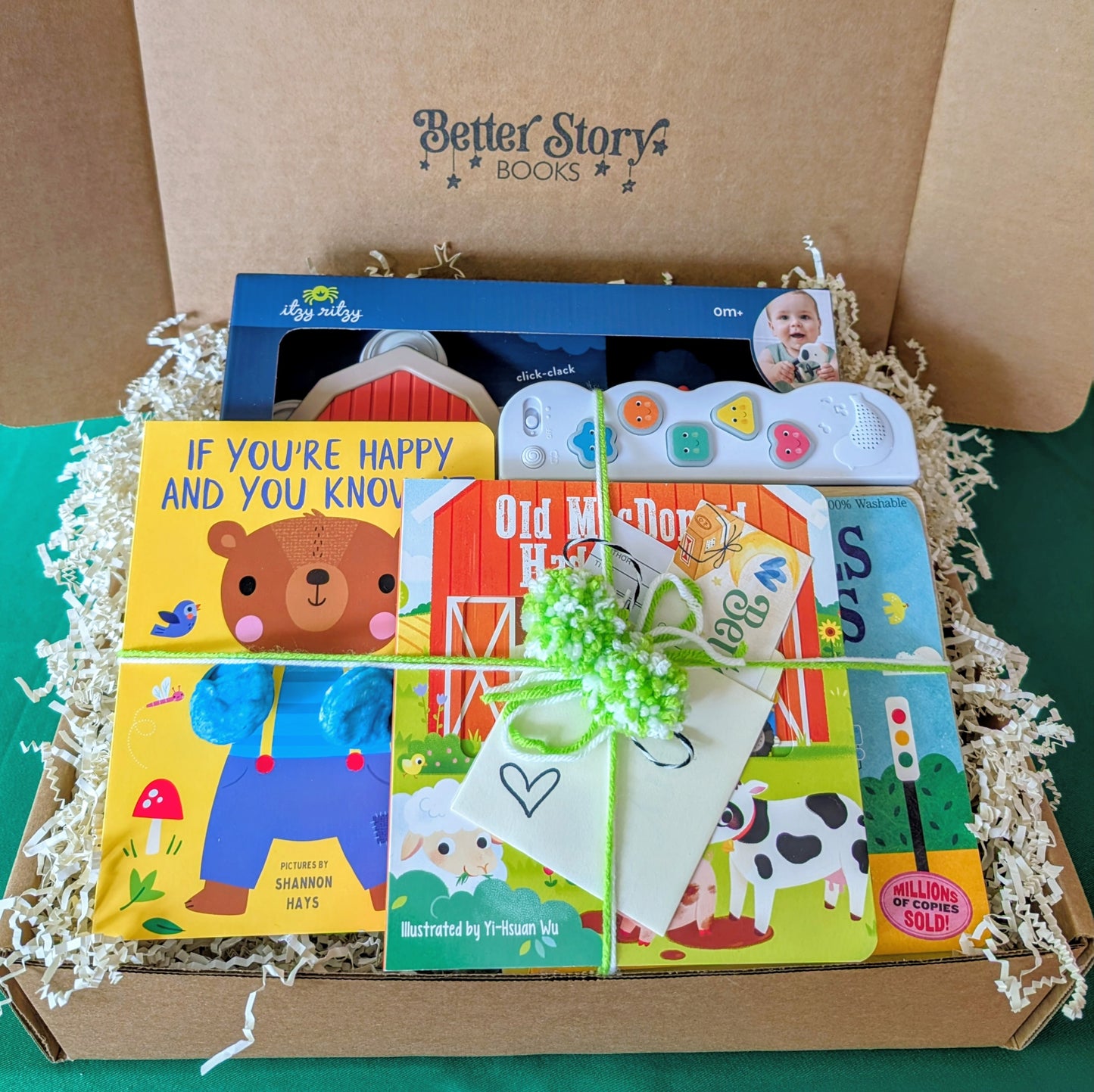 Children's Songs Baby Gift Box & Book Bundle | Old MacDonald & Twinkle Twinkle Book Bundle with Musical Instrument Set