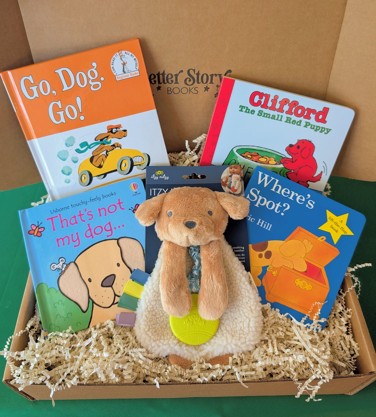 Puppy Dog Baby Gift Box & Book Bundle | Go Dog, Go & Clifford Book Bundle with Puppy Lovey