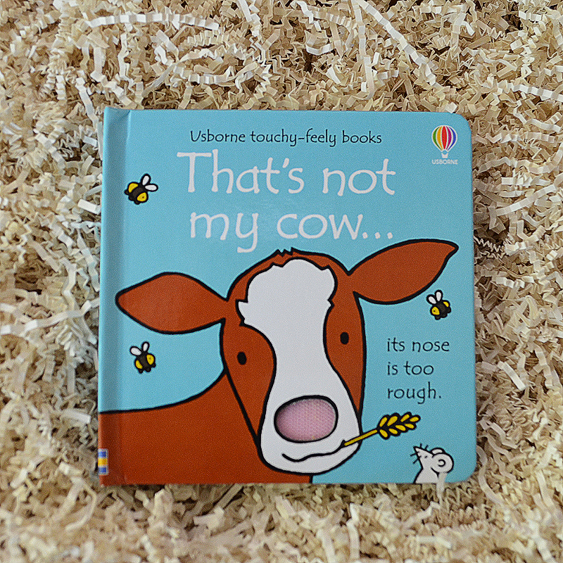 Farm Animal Baby Gift Box & Book Bundle | Barnyard Dance & Gobble Gobble Moooooo Tractor Book Bundle with Cow Lovey
